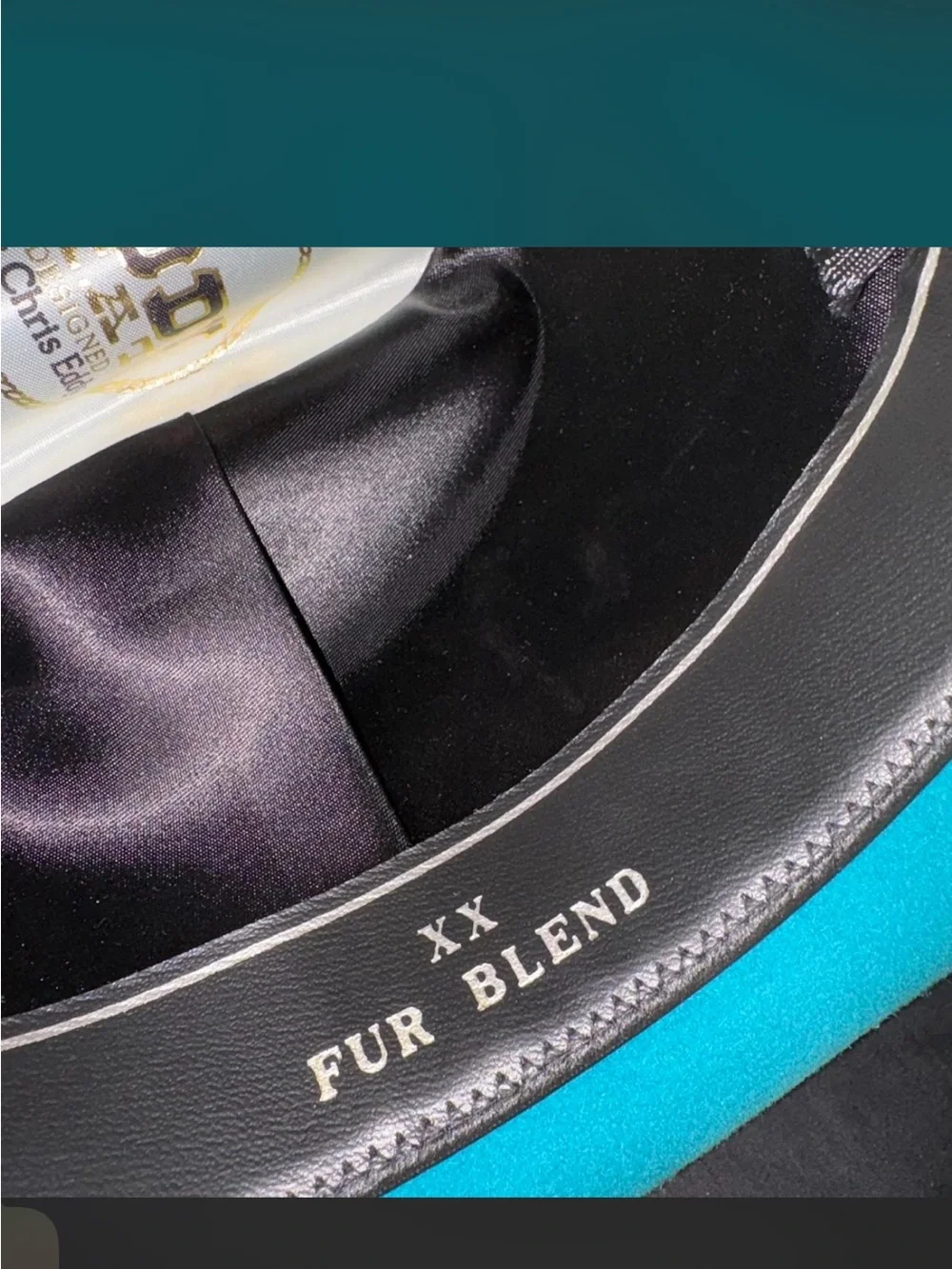 Turquoise Western Felt Cowboy Hat - Unbranded